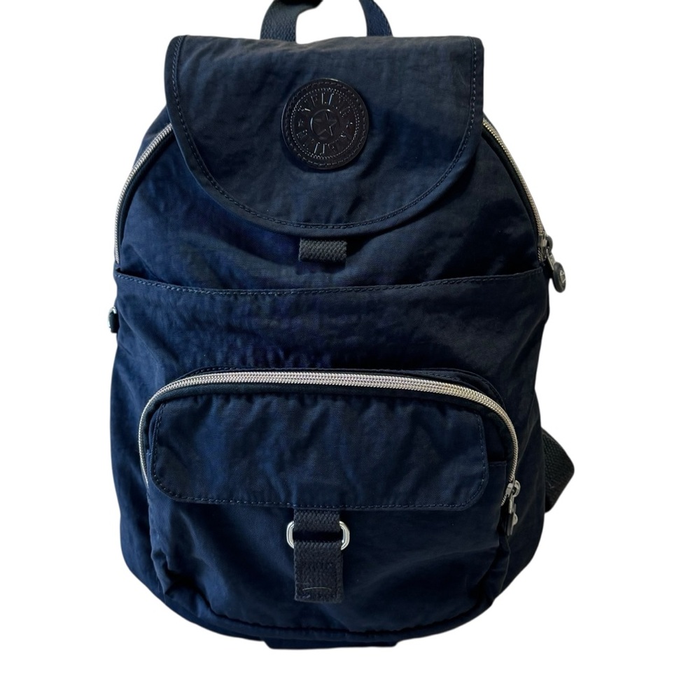 Kipling Navy Blue Nylon Mini Backpack | Lightweight Travel Bag